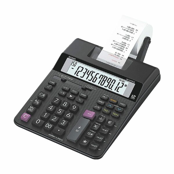 Bild 1 von CASIO Taschenrechner HR-200RCE, mit Druckfunktion/ 2-Farbdruck