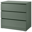 Bild 1 von MALM  Kommode mit 3 Schubladen, graugrün