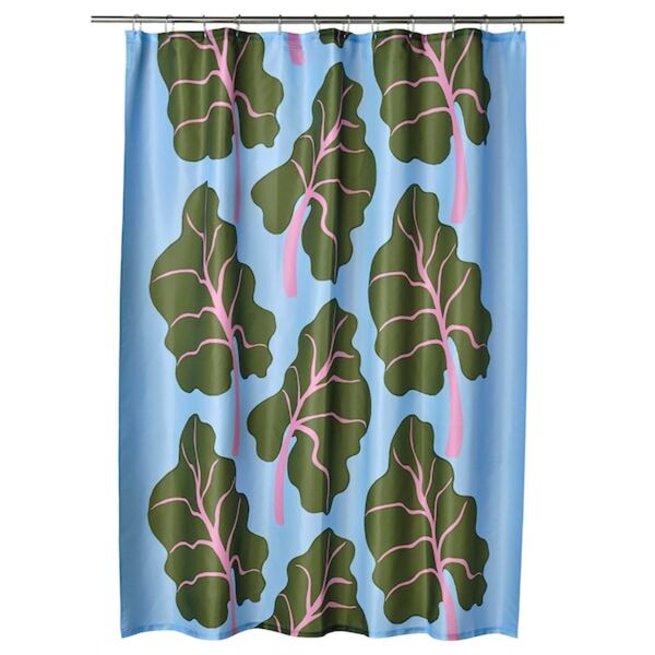 Bild 1 von BASTUA  Duschvorhang, Blattmuster blau/grün