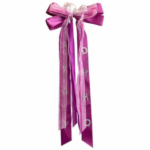 Nestler Schultüte Schleife, Rosa / Weiß, 23 x 50 cm, für Zuckertüte oder Geschenke
