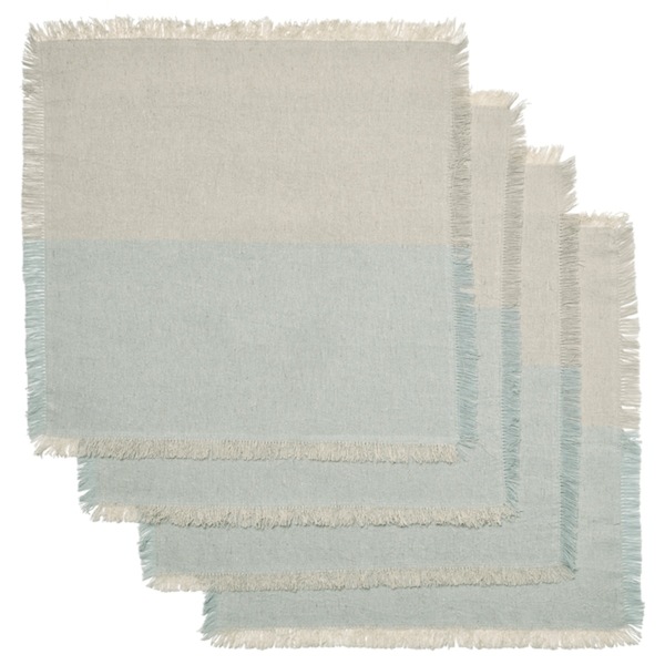 Bild 1 von NISSÖGA  Serviette, beige/hellblau