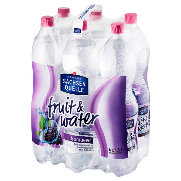 Bild 1 von Ileburger Sachsenquelle Fruit & Water Brombeere 6x1,5l