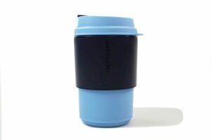 Tupperware Lunchbox To Go Becher 350 ml blau Kaffeebecher + SPÜLTUCH