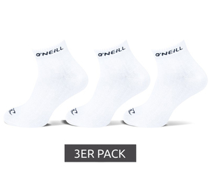 3er Pack O´NEILL Sneaker-Socken Strümpfe Quarter Socks 750003 Weiß