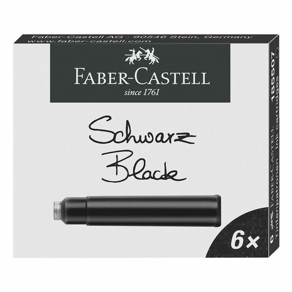 Bild 1 von Faber-Castell Standard Tintenpatrone (6-tlg., passend für viele Füllhalter, permanent)