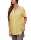 Bild 1 von Mavi Spitzen-Bluse elegante Damen Sommer-Bluse mit Spitze an Ausschnitt und Schulterbereich Gelb