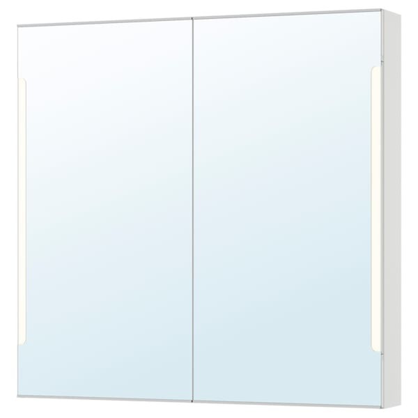 Bild 1 von STORJORM  Spiegelschrank m. 2 Türen+int. Bel., weiß