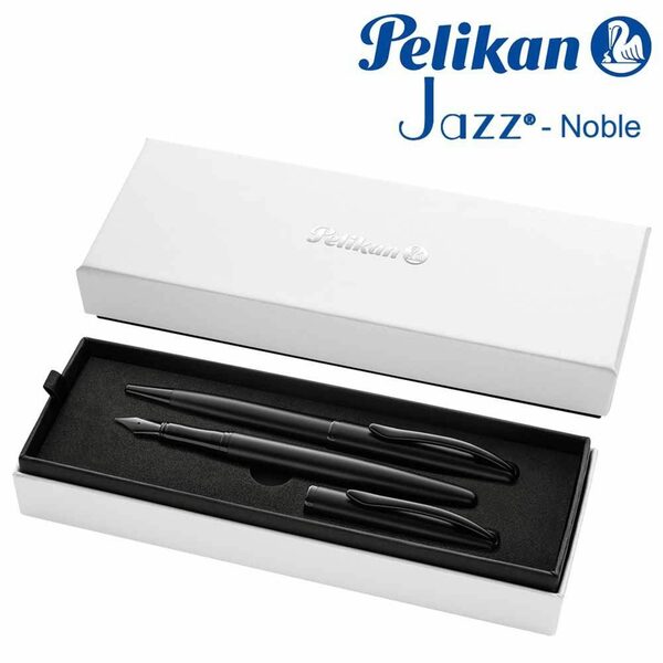 Bild 1 von Pelikan Drehkugelschreiber Pelikan Jazz Noble Kugelschreiber Füller Geschenke-Set Carbon Schwarz