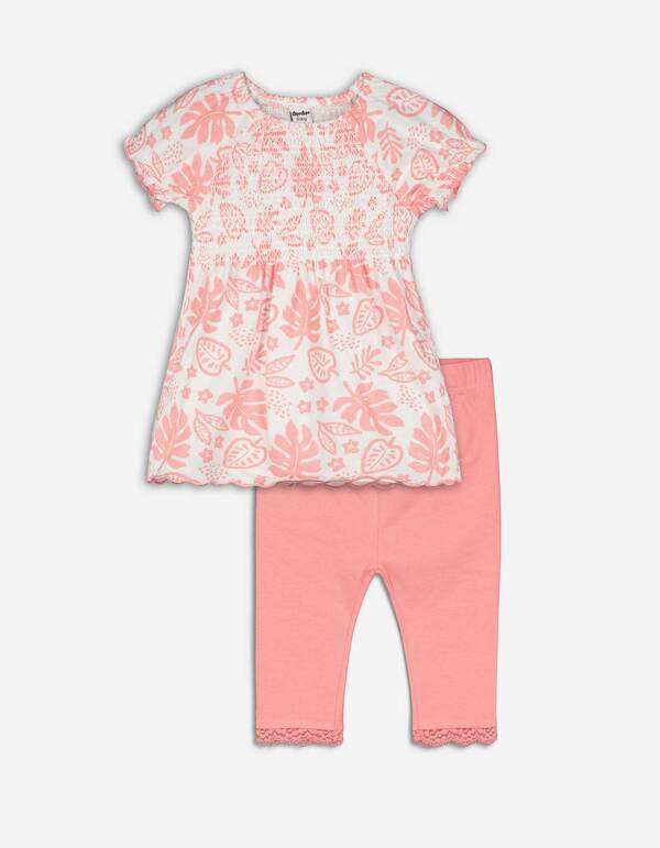 Bild 1 von Baby Set aus Kleid und Leggings - Spitzenbesatz