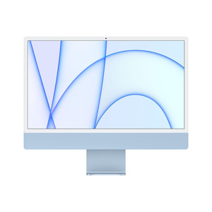 APPLE iMac 2021, All-in-One PC mit 23,5 Zoll Display, Apple M-Series Prozessor, 8 GB RAM, 256 SSD, M1 Chip, Blau