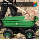 Bild 3 von miweba Bollerwagen Gartenwagen Transportkarre Dumper (300 kg Zuladung - Kippverriegelung - 75 L Volumen - Kippfunktion - Doppelachse, 1-tlg., deichselgeführte Lenkachse - Anhängerfunktion - Lu