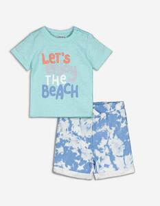 Baby Set aus T-Shirt und Shorts - Messageprint