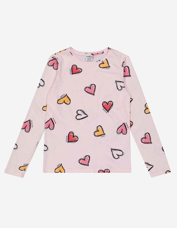 Bild 1 von Kinder Mädchen Langarmshirt - Florales Muster