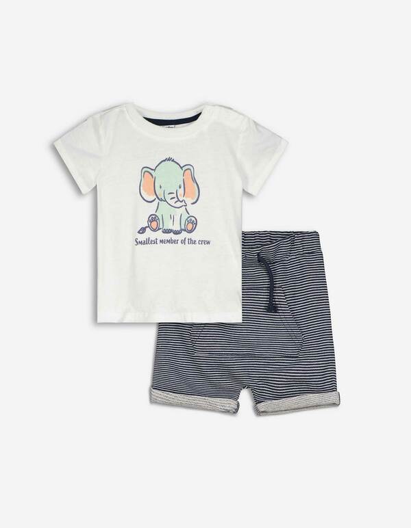 Bild 1 von Baby Set aus T-Shirt und Shorts - Print