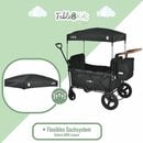 Bild 4 von FableKids Bollerwagen LEO X2Plus mit Dach faltbarer Transportwagen 3 Farben (Stück, Onyx Schwarz)