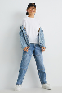 C&A Straight Jeans, Blau, Größe: 176