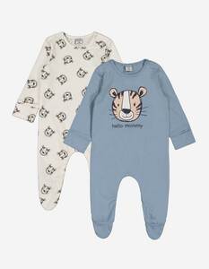GOTS zertifizierte Kleidung und Textilien Newborn Strampler - 2er-Pack