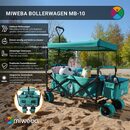 Bild 2 von miweba Bollerwagen Transportkarre Handwagen klappbarer Bollerwagen MB-10 (faltbar - 100 kg Tragkraft - inkl. abnehmbares Sonnendach - 360 Grad Räder -, 2-tlg., Reiß- und scheuerfest - elastisc