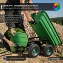 Bild 2 von miweba Bollerwagen Gartenwagen Transportkarre Dumper (300 kg Zuladung - Kippverriegelung - 75 L Volumen - Kippfunktion - Doppelachse, 1-tlg., deichselgeführte Lenkachse - Anhängerfunktion - Lu