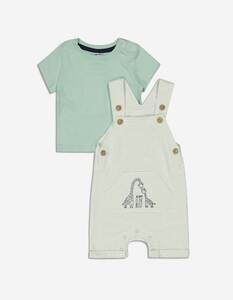 Baby Set aus Shirt und Strampler - Druckknopf-Lasche