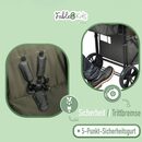 Bild 2 von FableKids Bollerwagen LEO X2Lite mit Dach, faltbarer, Transportwagen, in 3 Farben (Stück, Safari Grün)