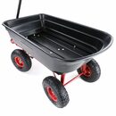 Bild 4 von RAMROXX Bollerwagen Transportwagen Gartenwagen Schubkarre Handwagen Kippfunktion 250 kg Schwarz Rot