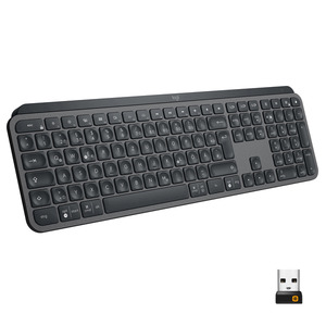 LOGITECH MX Keys Advanced für PC/Mac, Tastatur, kabellos, Graphite