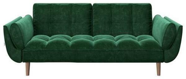 Bild 1 von 2-Sitzer-Sofa mit Schlaffunkt. Scarlett Grün Samt