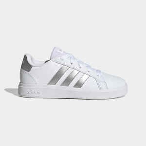 Adidas Sportschuhe Grand Court Schnürsenkel Kinder - weiss/perlmuttfarben