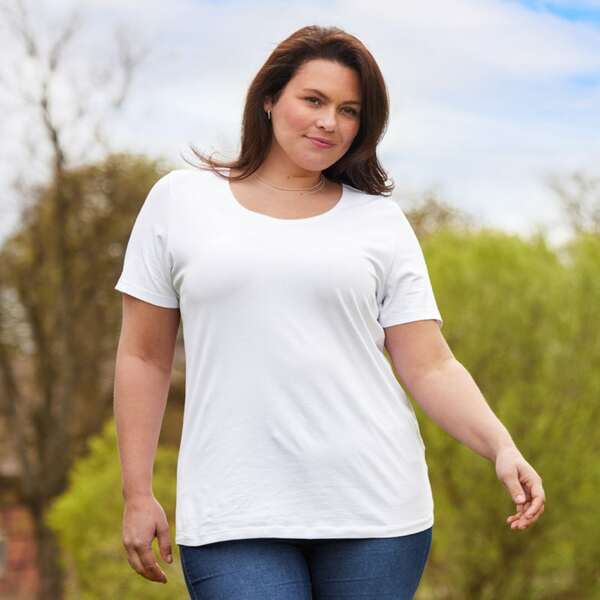 Bild 1 von Damen-T-Shirt mit hohem Baumwoll-Anteil, große Größen