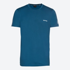Herren-Fitness-T-Shirt mit Kontrast-Streifen