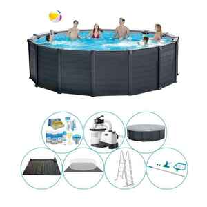 Intex Graphite Grey Swimming Pool Super Deal - 478x124 cm