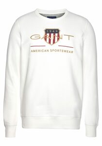 Gant Sweatshirt ARCHIVE SHIELD C-NECK mit geripptem Rundhalsausschnitt