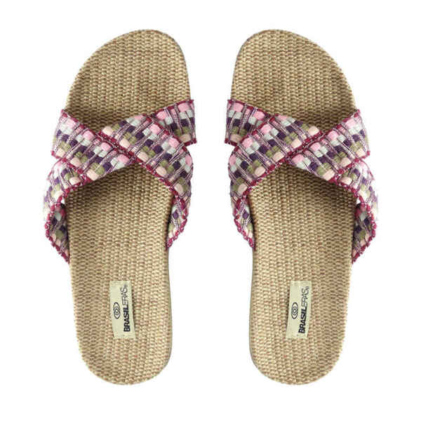 Bild 1 von Fliederfarbene Damen-Strand-Flip-Flops mit Gummisohle