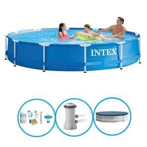 Intex Pool Metal Frame - Schwimmbad-Paket - 366x76 cm