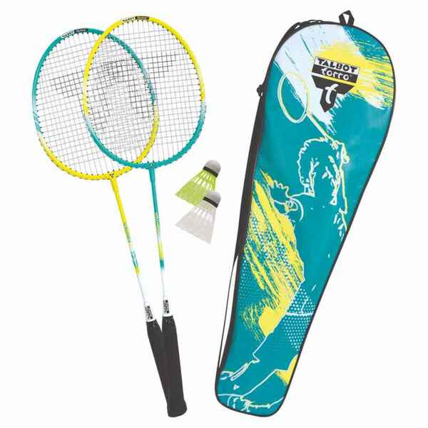 Bild 1 von Premium Badminton Set mit 2 leichten Schlägern und 2 Kunststoff-Federbällen