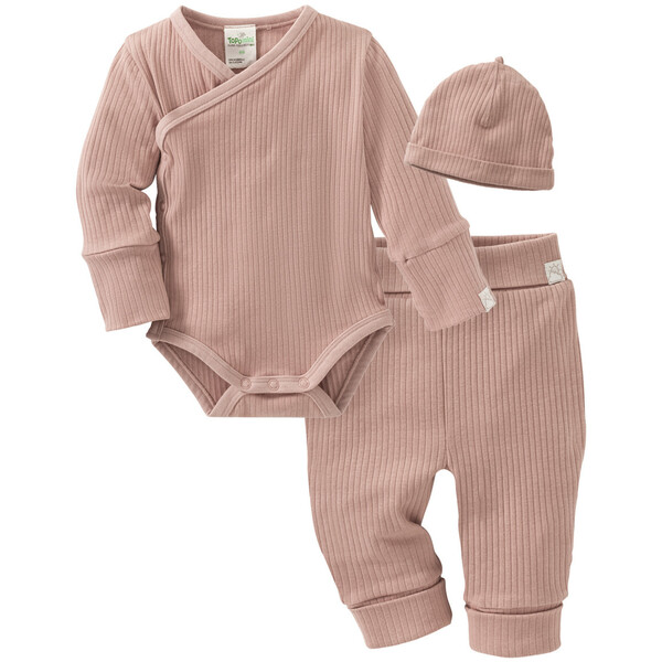 Bild 1 von Newborn Wickelbody, Leggings und Mütze