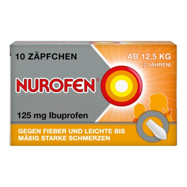 Bild 1 von Nurofen Junior 125 mg Zäpfchen
