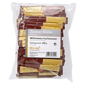 Hellma Zucker Sticks 100 Portionen x 4g (400g)