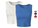 Bild 1 von esmara® Damen Crop-Tops, 2 Stück, in Ripp-Qualität