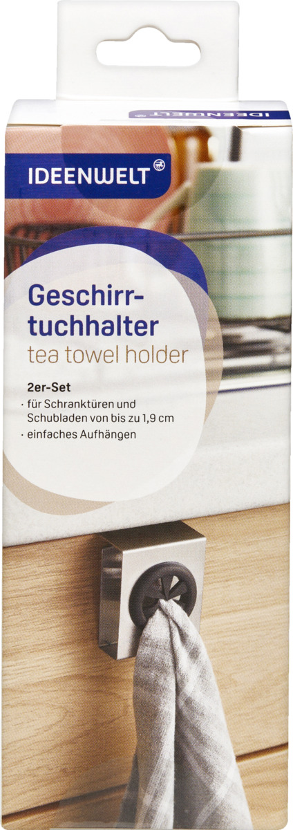 Bild 1 von IDEENWELT 2er Set Geschirrtuchhalter