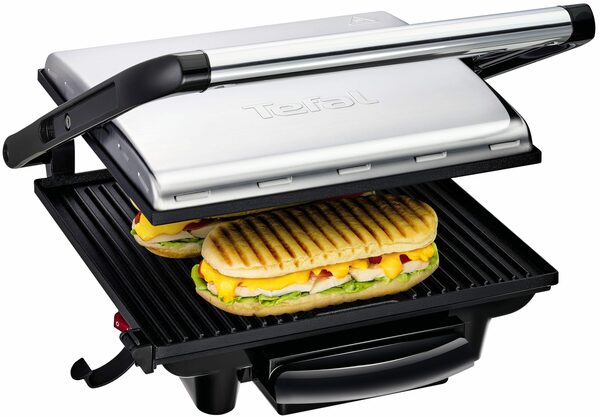 Bild 1 von Tefal Kontaktgrill GC241D Inicio, 2000 W, fettarmes Grillen, gerillte Grillplatten antihaftbeschichtet, wenig Öl