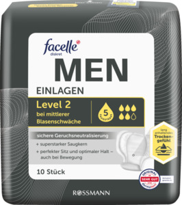 facelle diskret Men Hygiene-Einlagen Level 2
