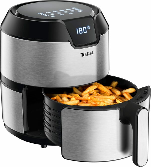 Bild 1 von Tefal Heißluftfritteuse EY401D Easy Fry Deluxe XL, 1500 W, 4,2 L Fassungsvermögen, 8 automatische Programme, Timer, ohne Fett/Öl