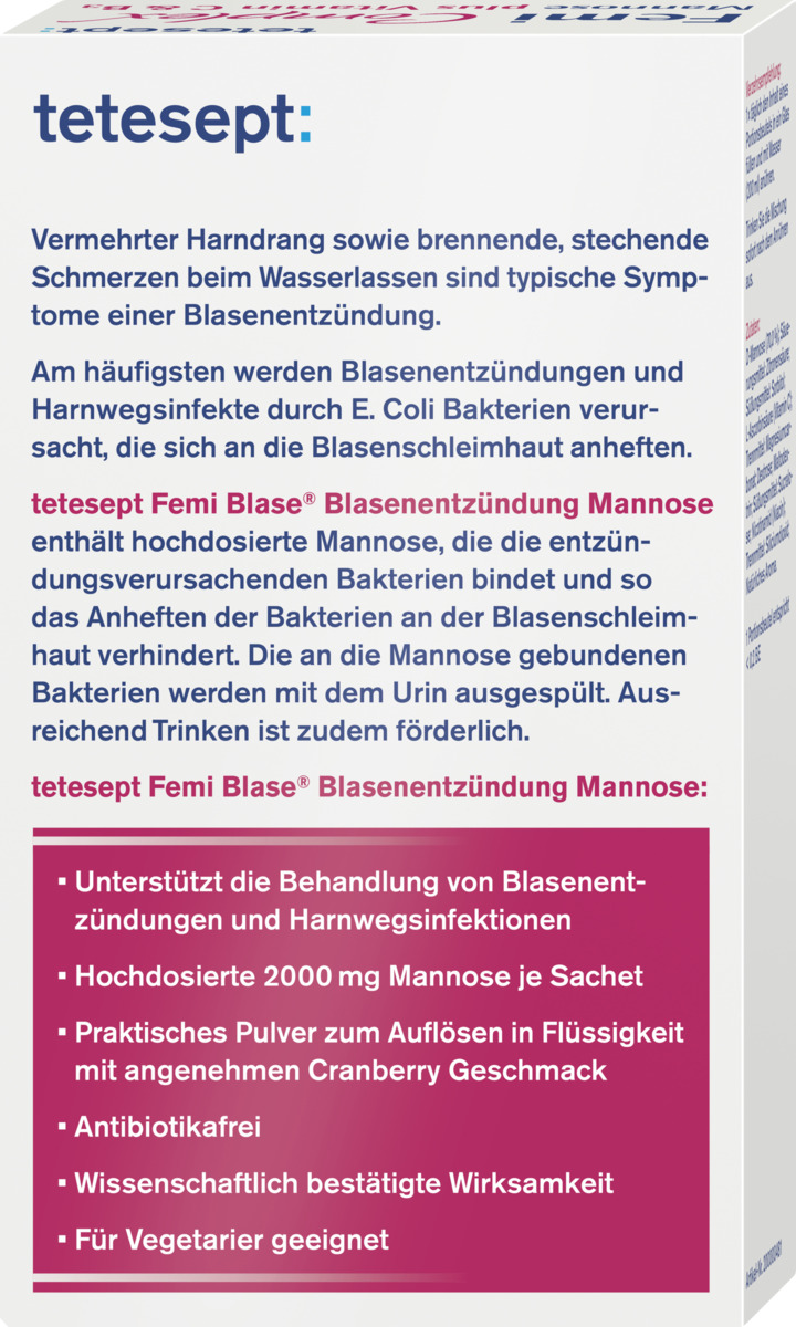 Bild 4 von tetesept Femi Complex Mannose + Vitamin C & B3