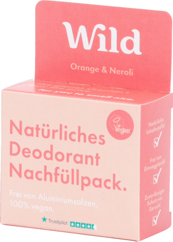 Bild 1 von Wild Natürliches Deo - Nachfüllpackung - Orange & Neroli