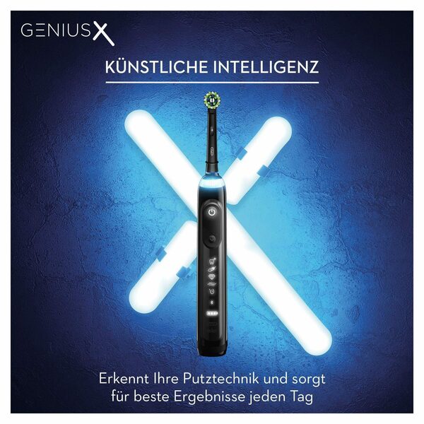 Bild 1 von Oral B Elektrische Zahnbürste Genius X, mit KI & Putztechnikerkennung, visuelle Andruckkontrolle, 6 Putzmodi