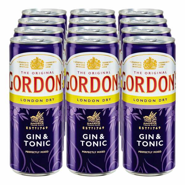 Bild 1 von Gordons Gin Tonic 10,0 % vol 0,25 Liter Dose, 12er Pack