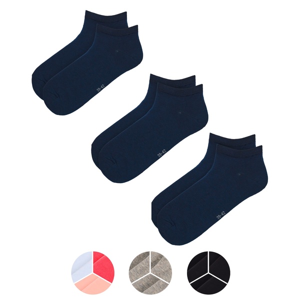 Bild 1 von Damen und Herren Sneaker-Socken, 3 Paar