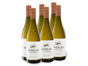 6 x 0,75-l-Flasche Weinpaket Andean Vineyards Chardonnay trocken, Weißwein